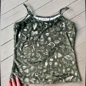 Brett Manning @brettmanningart Witchy Occult Velvet Tank 90’s Core Top